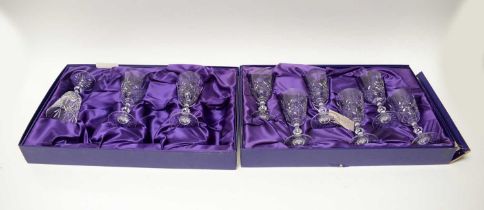 A set of six Edinburgh Crystal stemmed wine glasses