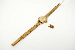 A 9ct yellow gold Omega cocktail watch,