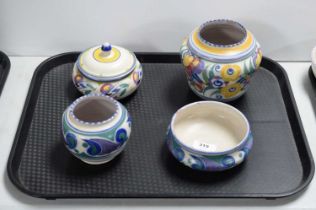 A collection of Carter Stable Adams Ltd Poole Pottery,