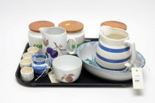 A selection of kitchen ware and other ceramics