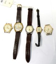 A selection of manual wind wristwatches,