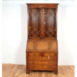 A good quality Georgian style mahogany bureau bookcase