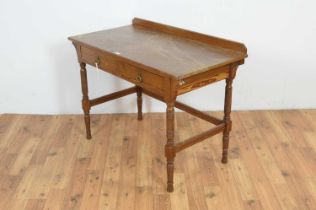 Gregory & Co, Regent St, London; An Arts and Crafts walnut and simulated pine washstand.
