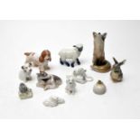 A selection of Danish decorative ceramic animal figures