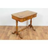 A Victorian satin walnut side table.