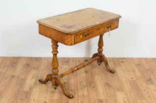 A Victorian satin walnut side table.
