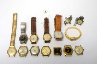 A selection of wristwatches,