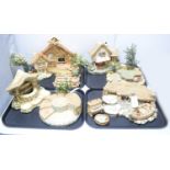 A collection of Pendelfin hand painted stonecraft model buildings