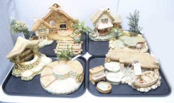 A collection of Pendelfin hand painted stonecraft model buildings