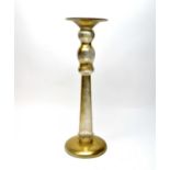 Murano: An iridescent gilt art glass candlestick