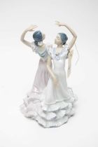 A Lladro ‘Ole’ Spanish Flamenco Dancer ceramic figure group