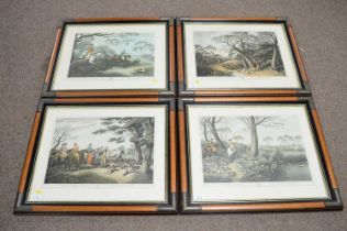 A selection of framed hunting and other prints