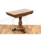 A 19th century rosewood tea table