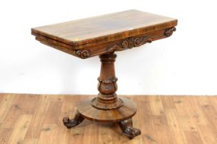 A 19th century rosewood tea table