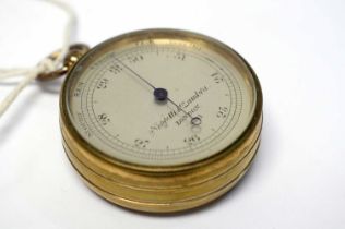 A 19th Century Negretti & Zambra pocket barometer,