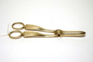 A pair of silver grape scissors, by Copper Brothers & Sons,