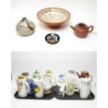 Moorcroft dish and other items / An assortment of ceramic coffee pots