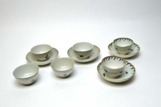 A collection of 18th Century tea bowls and saucers