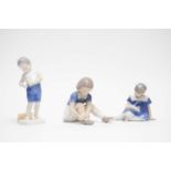 Three Danish ceramic figures of children