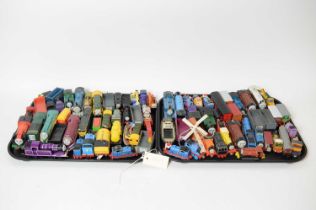 A collection of Thomas the Tank Engine 00-Gauge locomotives and other railway models