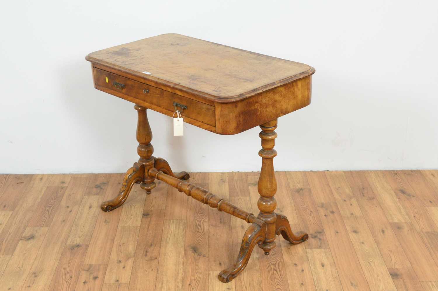 A Victorian satin walnut side table. - Image 3 of 4