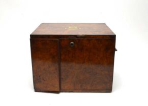 A 19th Century burr walnut tabletop chest
