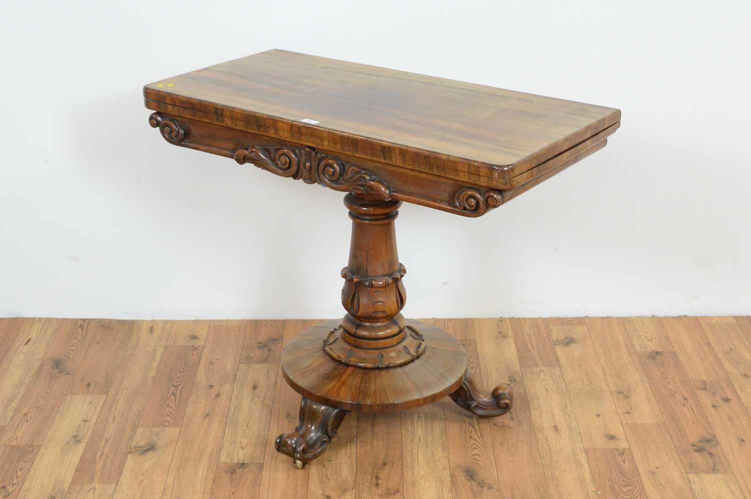 A 19th century rosewood tea table - Image 2 of 6