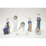 A collection of Lladro figures