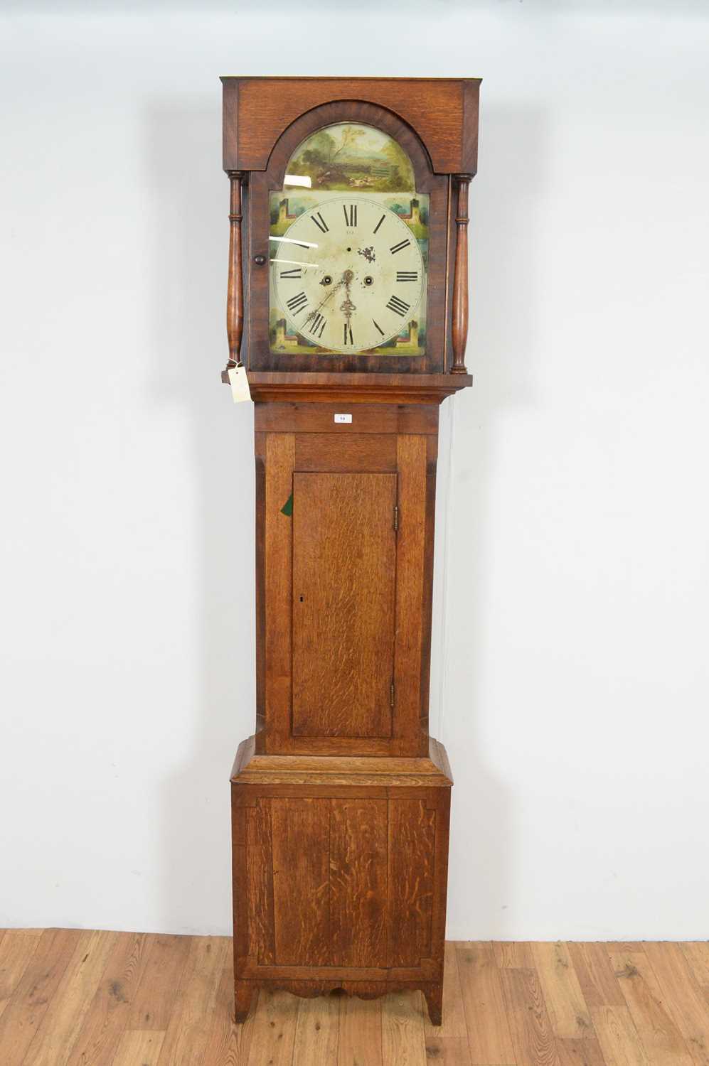 A 19th Century oak and mahogany banded 8-day longcase clock - Image 3 of 5