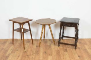 Three assorted early 20th Century occasional tables