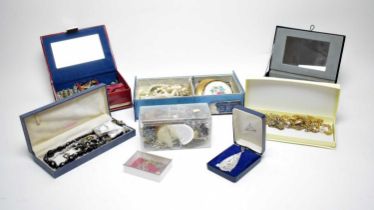 A collection of costume jewellery and collectibles