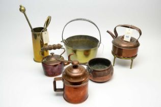 A collection of 19th Century copper and brass ware