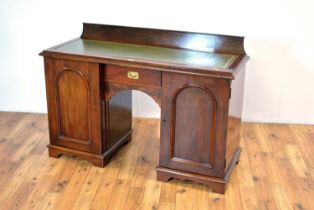 A Victorian mahogany pedestal writing desk