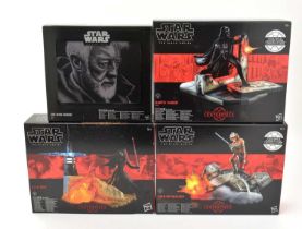 A collection of Hasbro Star Wars The Black Series figures.