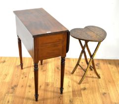 A Victorian mahogany Pembroke table together with a heart shaped table