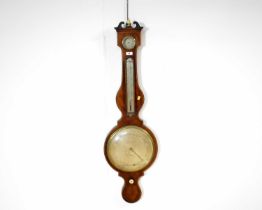 A mid 19th Century mahogany wheel barometer by S. Bithray, London