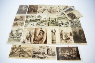 37 'Bystander's' Fragments from France Bruce Bairnsfather postcards,