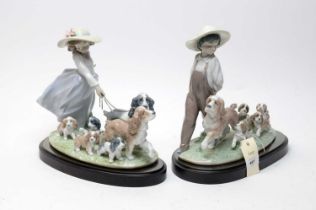 Two Lladro ‘Privilege’ collection decorative ceramic figure groups