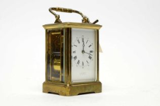 A 19th Century brass carriage clock