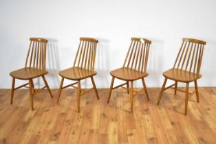 Manner of Farstrup: A set of four beech and plywood dining chairs