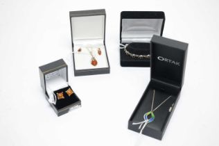 A selection of silver jewellery