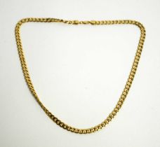 A 9ct yellow gold curb link necklace