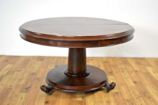 A Victorian mahogany tilt action breakfast table