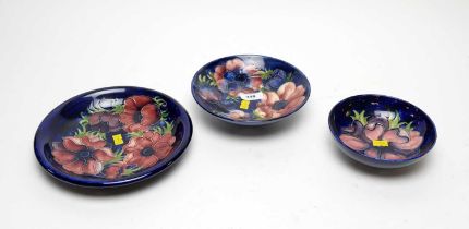 Two Moorcroft ‘Anemone’ pattern bowls