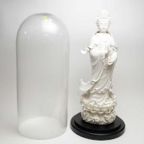 A Chinese blanc de chine figure of Guan Yin