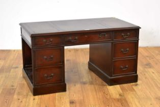 A Georgian-style mahogany child's pedestal desk