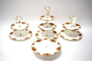 Royal Albert ‘Old Country Roses’ cake stands and plates