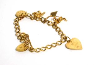 A 9ct gold charm bracelet