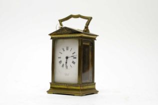 A 19th Century French carriage clock, retailed by J. Hall & Co, Manchester