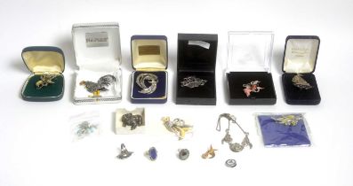 A collection of marcasite set jewellery